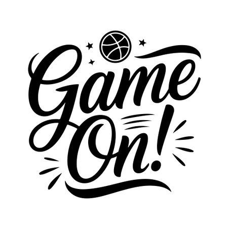 Game On!. Vector Design Isolated on White Backgroundのイラスト素材