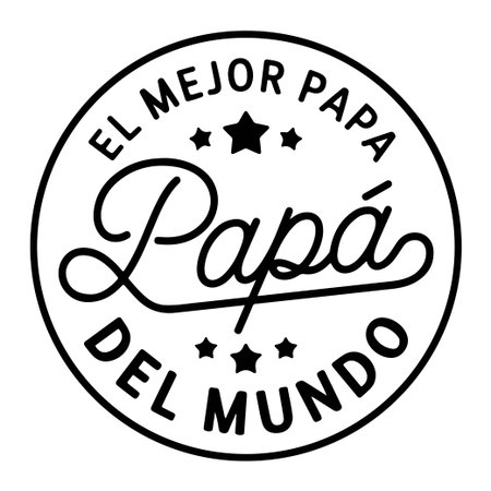El Mejor Papa Del Mundo. Vector Design Isolated on White Backgroundのイラスト素材