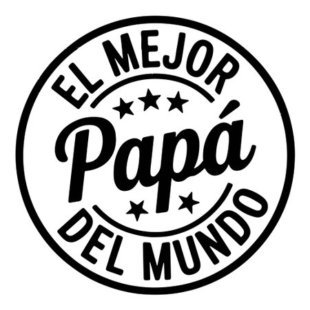 El Mejor Papa Del Mundo. Vector Design Isolated on White Backgroundのイラスト素材