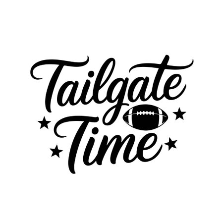 Tailgate Time. Football Quote Vector Design Isolated on White Backgroundのイラスト素材