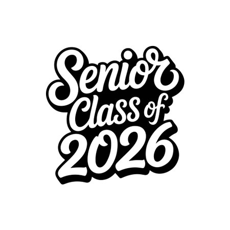 Senior Class of 2028. Vector Design Isolated on White Background
