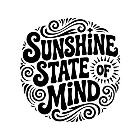 Sunshine State of Mind. Giving Tuesday Vector Design Isolated on White Backgroundのイラスト素材