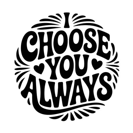 I Choose You Always. Propose Day Vector Design Isolated on White Backgroundのイラスト素材