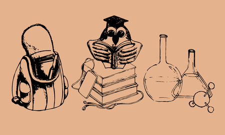 School Vector Set. Education and Studyのイラスト素材