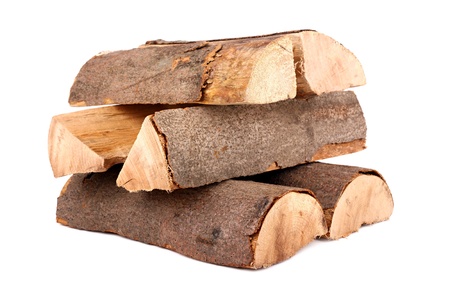 a stack of nature firewoodの写真素材