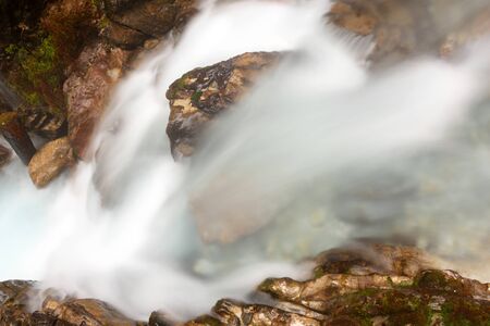 rapid brook in the bavarian alpsの写真素材