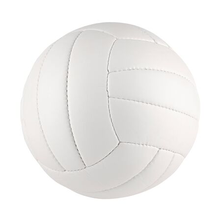 a white volleyball on white backgroundの写真素材