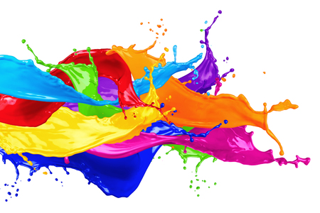 abstract color splash isolated on white background abstract color splash isolated on white background