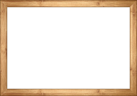 3to2 ratio bamboo wooden retro vintage  picture or blackboard chalkboard frame isolated on white backgroundの写真素材