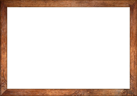3to2 ratio oak wooden retro vintage  picture or blackboard chalkboard frame isolated on white backgroundの写真素材