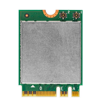 Fast green modern SO-DIMM DDR4 RAM memory module for notebook laptop computer isolated on white background. pc hardware technology concept.の写真素材