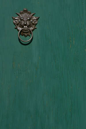 The door of an old house in a medieval townの写真素材