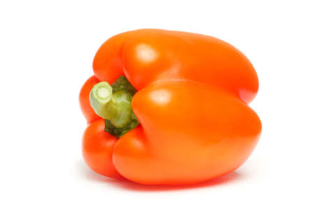 orange peppers on a white backgroundの写真素材