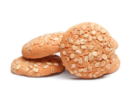 delicious cookies on a white background の写真素材