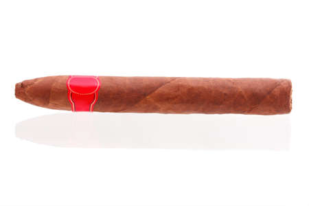  long elegant brown cigar の写真素材