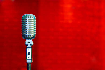 Audio microphone against the backgroundの写真素材