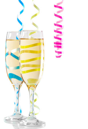 Two glasses of champagneの写真素材