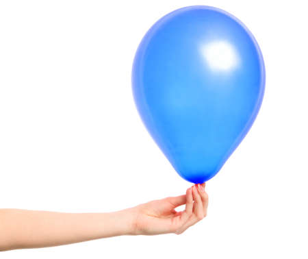 Inflatable balloon, photo on the white background