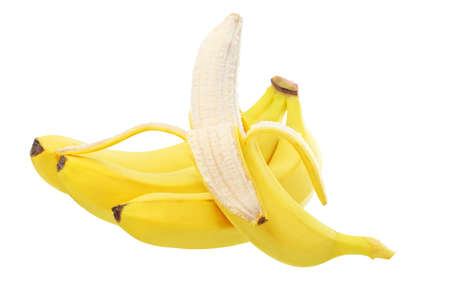 Bunch of bananas isolated on white backgroundの写真素材