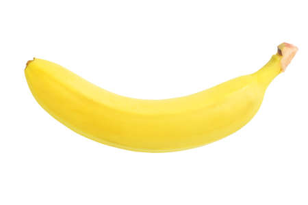 fresh ripe banana isolated on white backgroundの写真素材