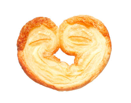 Fresh homemade pastry, cookies, close-up shot, white backgroundの写真素材