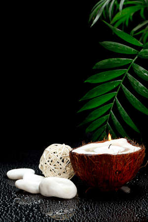 Spa concept in blackの写真素材