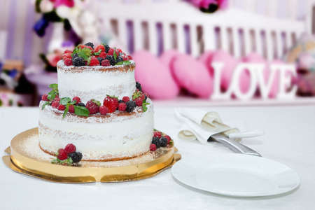 Wedding Cake with Berries
