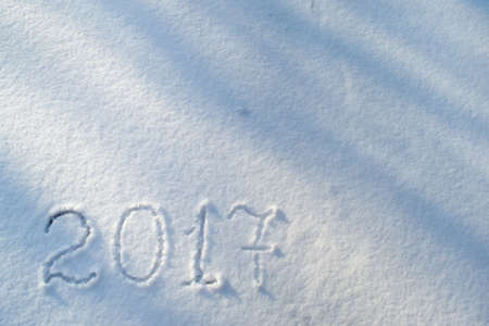 2017 on the snow for the new yearの写真素材