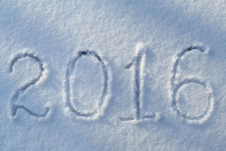 2016 on the snow for the new yearの写真素材