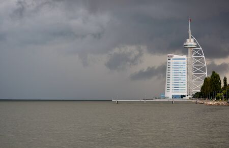 Tower in Tagus Park, Portugalのeditorial素材