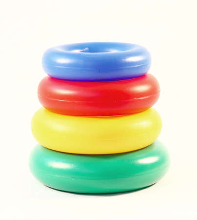 Colorful Rings isolated on white backgroundの写真素材