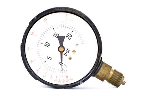 manometer isolated on white backgroundの写真素材