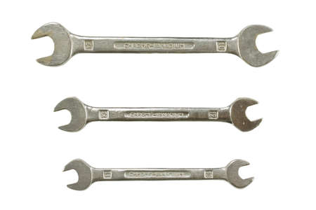 Spanners set isolated in white
