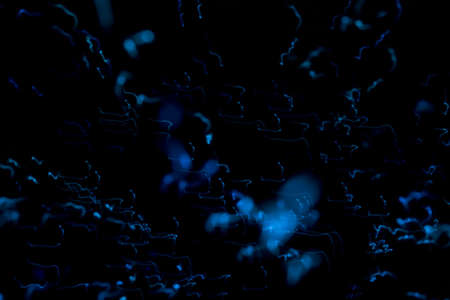 abstract light trails in black backgroundの写真素材