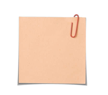 Textured paper notes with red clip の写真素材