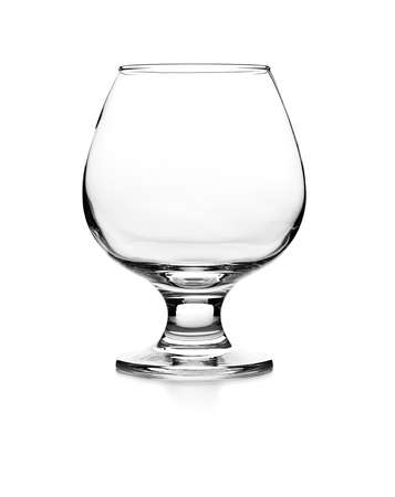 Cognac glass on white background