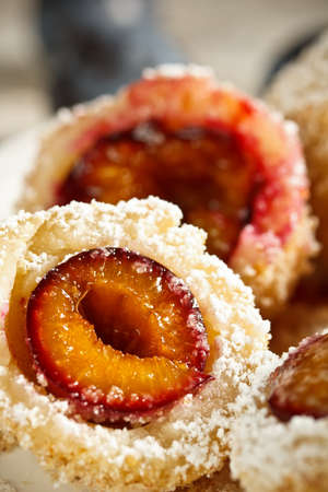 Close up shot of plum dumplingsの写真素材