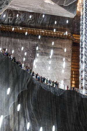 Salt Mine in Turda, Romaniaの写真素材