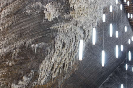 Salt wall background, Turda, Romaniaの写真素材