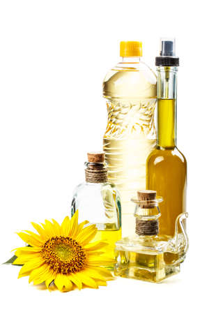 Still life of sunflower oilの写真素材