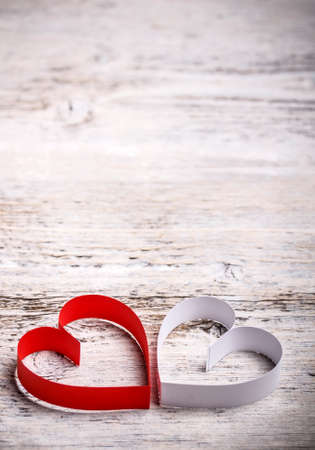 Hearts for Valentine's Day with copyspaceの写真素材