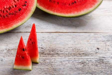 Sweet watermelon slices with space for your text