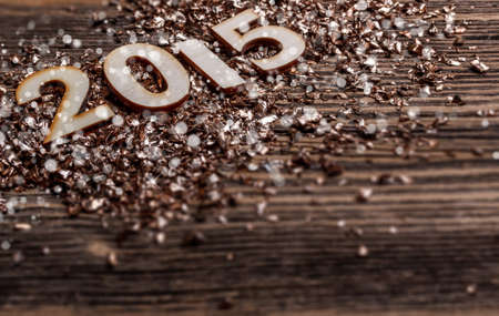 New Years concept, 2015 wooden number