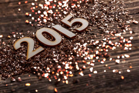 New Years concept, 2015 wooden numberの写真素材