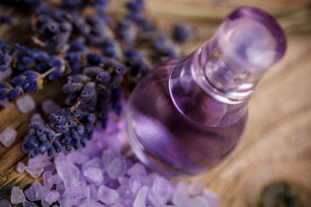 Close up of little perfume bottleの写真素材