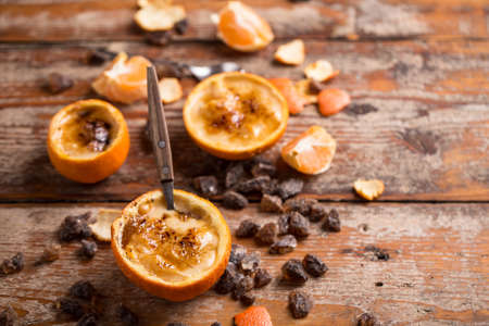 Catalan cream with caramelized custardの写真素材