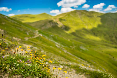 Mountains landscape in Nockalm Strasse, Austria