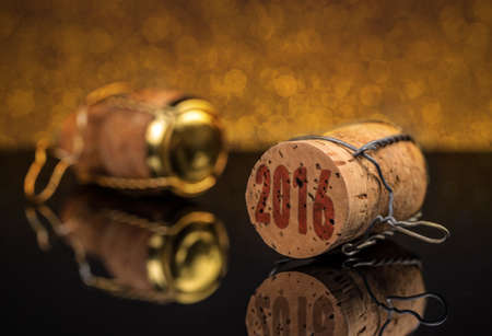 Champagne cork new year's 2016の写真素材
