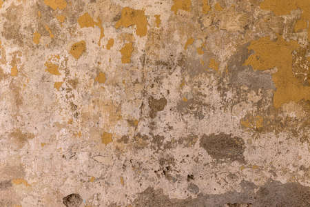 Texture of vintage grunge concrete wall with peeling color paint