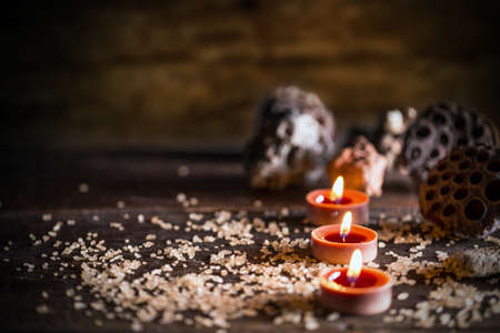 Spa relaxation setting with space for your textの写真素材